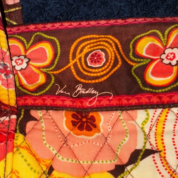 Vera Bradley Buttercup Brown Yellow Floral Shoulder Bag | Retired Quilted Purse - Picture 5 of 7